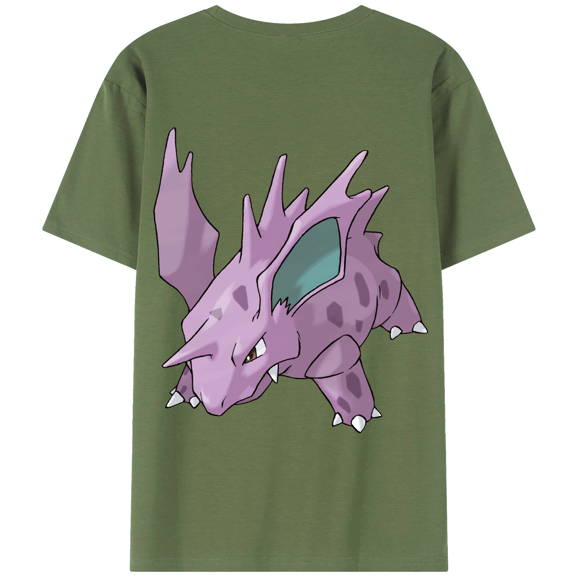（画像用） ポケットモンスター Pokémon 綿100％ メンズ半袖Tシャツ（バックプリント） 通気性